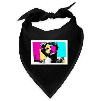Klassische Skulptur im urbanen Pop-Art-Stil - Bandana - Schwarz - Vorne