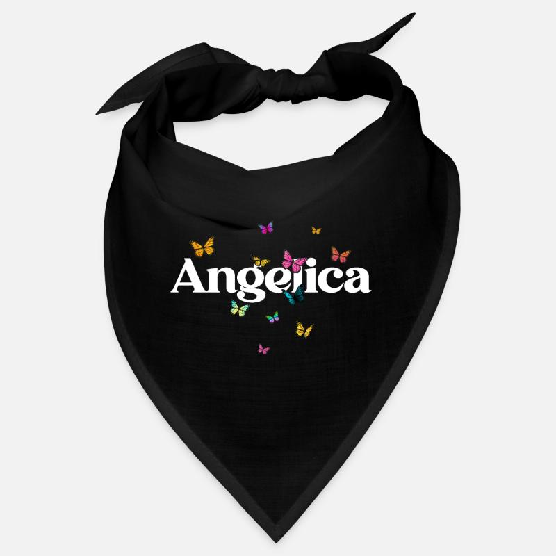 Schöner Mädchenname mit Schmetterlingen ANGELICA Bandana