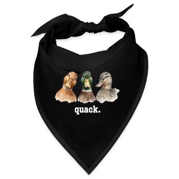 Entenquaken Lustiges Entenliebhaber-Quaken - Bandana - Schwarz - Vorne