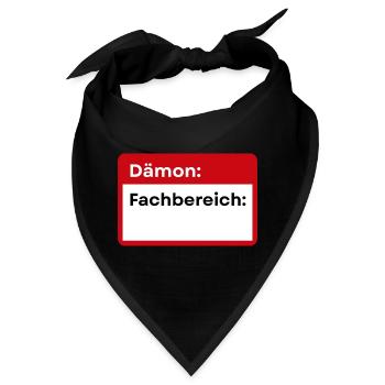 Dämonischer Fachbereich Badge - Bandana - Schwarz - Vorne