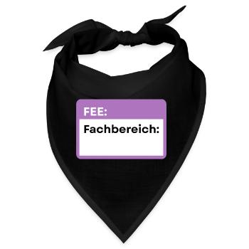 Fachbereich Schild Lila - Bandana - Schwarz - Vorne