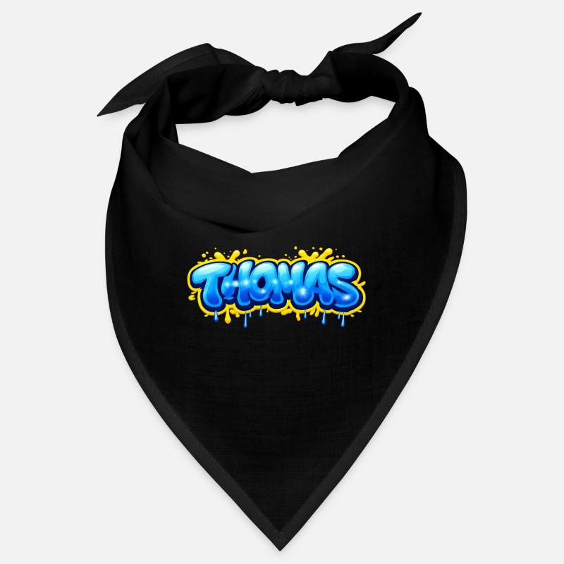 THOMAS GRAFFITI NAME FOR PERFECT GIFT PRINTABLE on Bandana