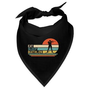 eat sleep biathlon  - Bandana - Schwarz - Vorne