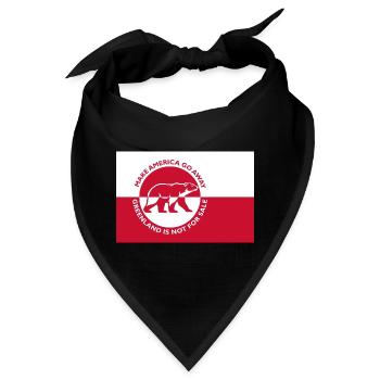 Grönland - Make America Go Away (Flag-Edition) - Bandana - Schwarz - Vorne