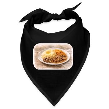 Herzhafte Teller-Idylle  - Bandana - Schwarz - Vorne
