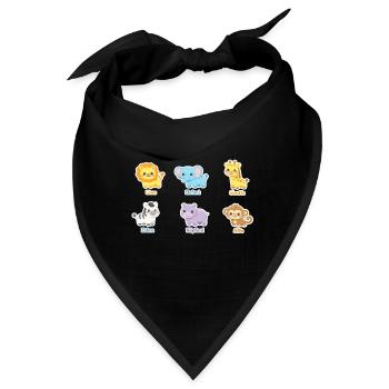 Kuschelige Tierfreunde Sticker - Bandana - Schwarz - Vorne