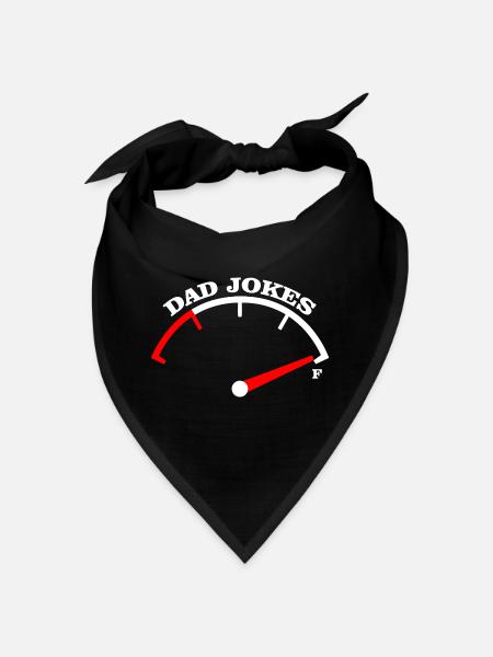 Papa-Witze Meter-Abschlag-Design - Bandana - Schwarz - Vorne