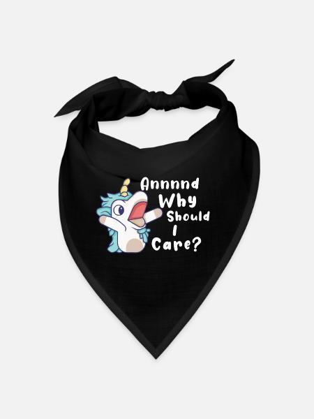 Unicorn Why Should I Care - Bandana - black
