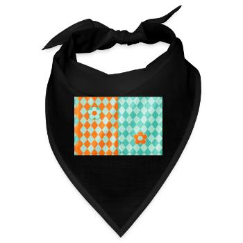 Harlekin-Petal-Duo - Bandana - Schwarz - Vorne