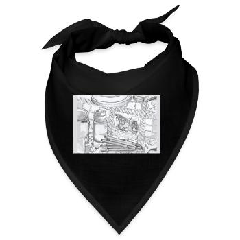 Skizzen aus der Küche und ein ganz normaler Tag - Bandana - Schwarz - Vorne