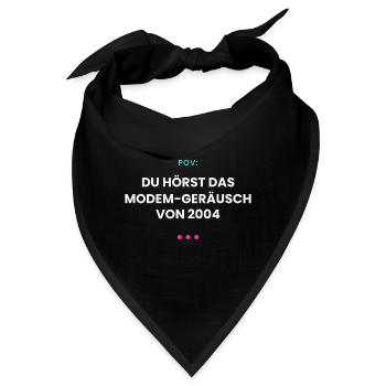 Dial Tone - Modem Nostalgie - Bandana - Schwarz - Vorne