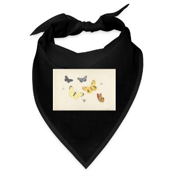 Sheet_of_Studies_with_Five_Butterflies - Bandana - Schwarz - Vorne