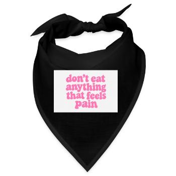 Werde vegan und rette die Tiere - Bandana - Schwarz - Vorne