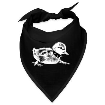 Rebel Punk Entlein – Halsketten-Design mit Stacheln - Bandana - Schwarz - Vorne