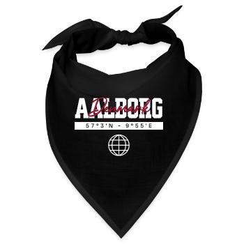 Aalborg Dänemark Koordinaten Reise Souvenir - Bandana - Schwarz - Vorne