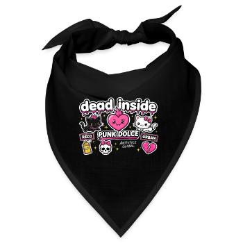 Süßes urbanes Punk-Herz - Bandana - Schwarz - Vorne