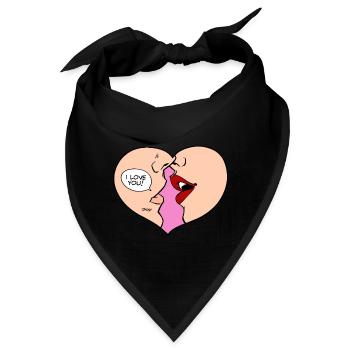 Ich Liebe Dich - Bandana - Schwarz - Vorne