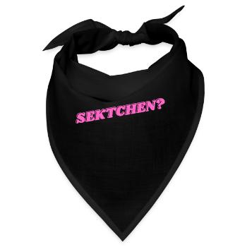 Sektchen? Ein Sekt geht immer. - Bandana - Schwarz - Vorne