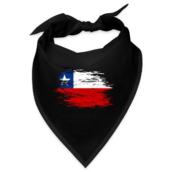 Chile Flagge used - Bandana - Schwarz - Vorne