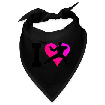 Kampfsport Kung Fu Kungfu Wushu Damen Herren - Bandana - Schwarz - Vorne