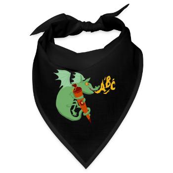 Drache abc - Bandana - Schwarz - Vorne