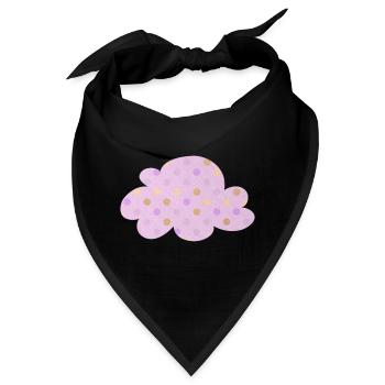 Wolke Punkte Dots Kinderzimmer Wetter rosa Mädchen - Bandana - Schwarz - Vorne