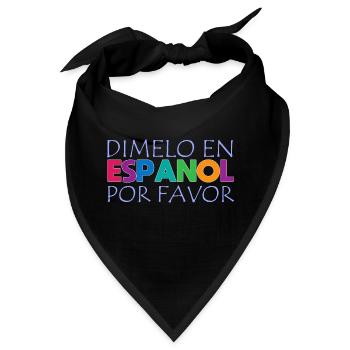 Spanisch Spanisch Lehrer Sprache - Bandana - Schwarz - Vorne