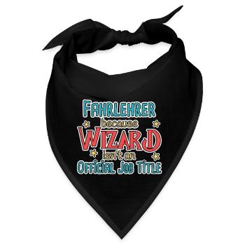Fahrlehrer Wizard Fahrschule - Bandana - Schwarz - Vorne