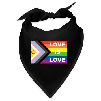 LOVE IS LOVE - Bandana - Schwarz - Vorne