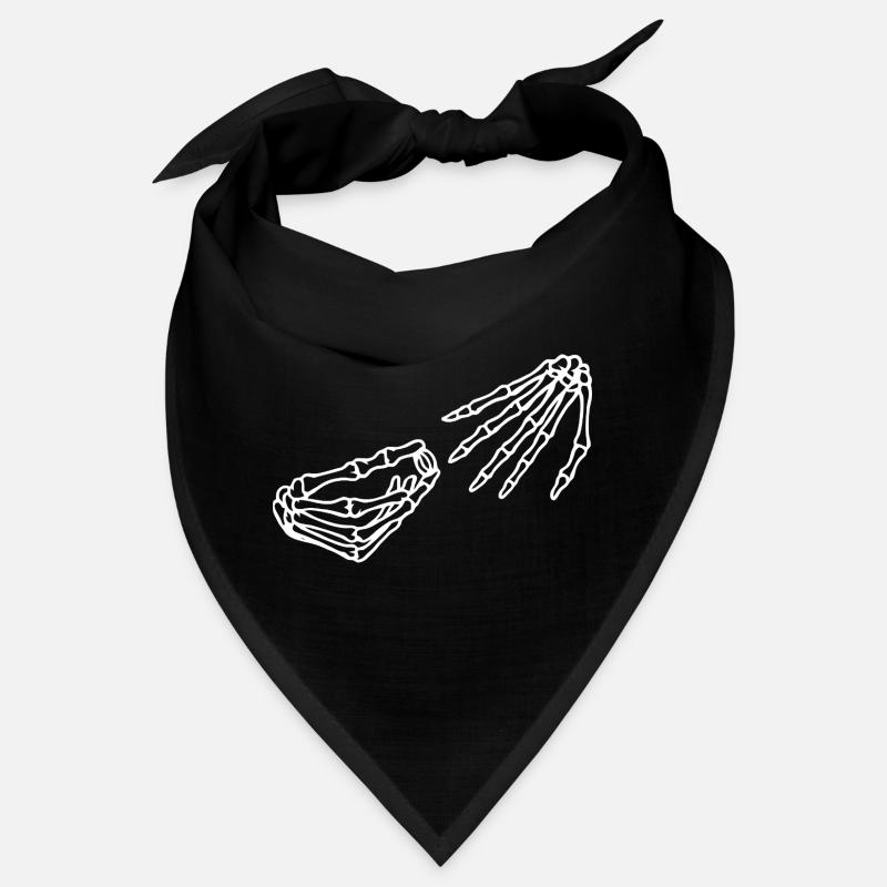 Illustration de main et de crâne de squelette éthéré Bandana