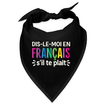 Français Zweisprachiger Französischlehrer - Bandana - Schwarz - Vorne