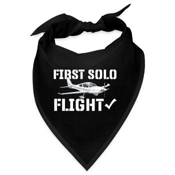 Erster Solo-Flug Humor-Pilotenstudent - Bandana - Schwarz - Vorne