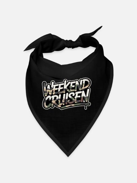 Camouflage de croisière du week-end pour les amateurs de voitures - Bandana - noir - Devant