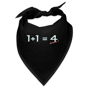 1 + 1 = 4 - Bandana - Schwarz - Vorne