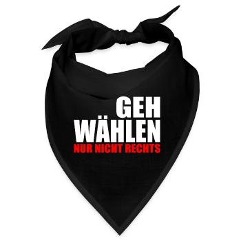 Geh wählen - Bandana - Schwarz - Vorne