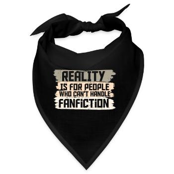 Reality and Fanfiction Mashup Design - Bandana - Schwarz - Vorne