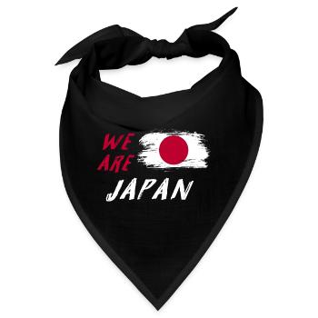 Wir sind Japan Flaggen Design - Bandana - Schwarz - Vorne