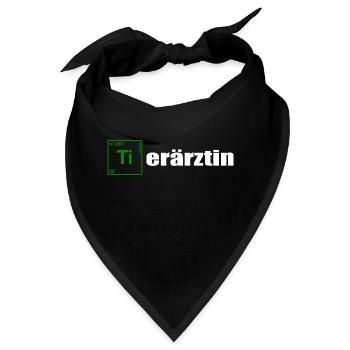 Tierärztin white - Bandana - Schwarz - Vorne