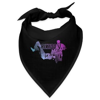 Dynamische Aikido-Frauen Nage no Jo Silhouette - Bandana - Schwarz - Vorne