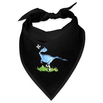 Fussball-Dino: fieses Passspiel? - Bandana - Schwarz - Vorne
