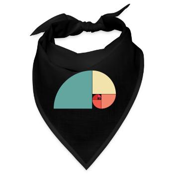 Goldener Schnitt Farbe - Bandana - Schwarz - Vorne