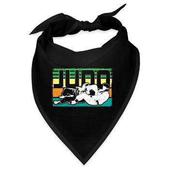 Judo Judoka Sportler Geschenkidee - Bandana - Schwarz - Vorne