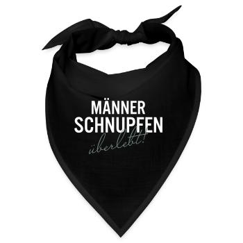 Männer Schnupfen überlebt - Bandana - Schwarz - Vorne