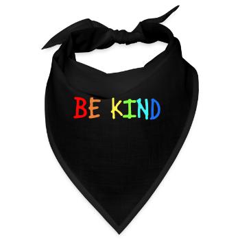 Freundlich sein - Bandana - Schwarz - Vorne