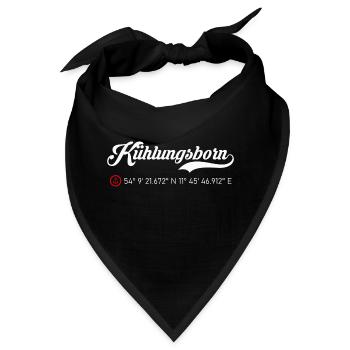 Kühlungsborn roter Anker - Bandana - Schwarz - Vorne