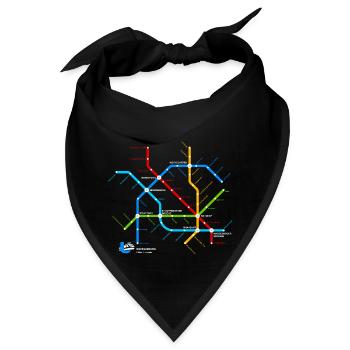 Quedlinburg (U-Bahn-Liniennetz-Edition) - Bandana - Schwarz - Vorne
