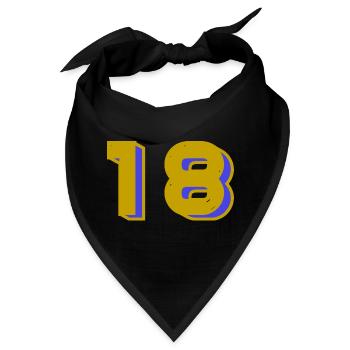 18. 18 JAHRE ALT. 18. JAHRESTAG. 18. GEBURTSTAG. - Bandana - Schwarz - Vorne