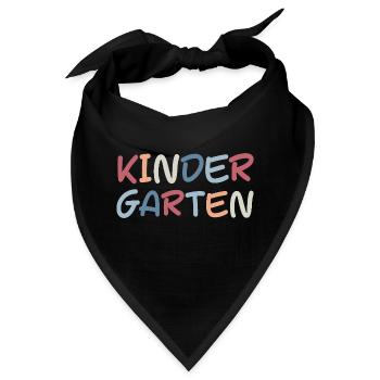 Schriftzug Kindergarten Kleinkinder - Bandana - Schwarz - Vorne