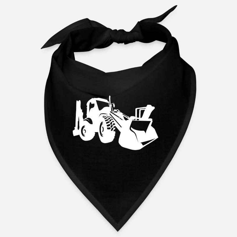 Bagger Radlader Baugeräteführer Silhouette Bandana