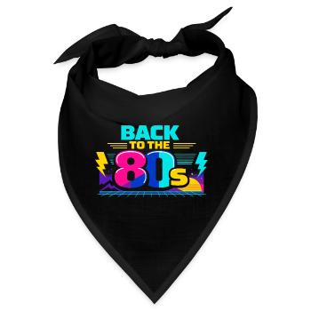 Zurück in die 80er Neon - Bandana - Schwarz - Vorne